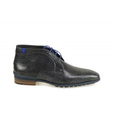 Foto van FLORIS VAN BOMMEL HEREN HALFHOGE VETERSCHOENEN ZWART 10629/05