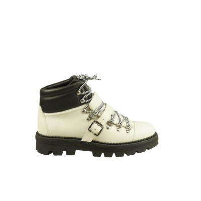 Foto van TORAL DAMES HALFHOGE VETERSCHOENEN OFF-WHITE 12008