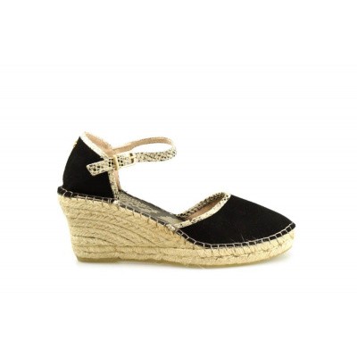 Foto van FRED DE LA BRETONIERE DAMES ESPADRILLE ZWART 153010195