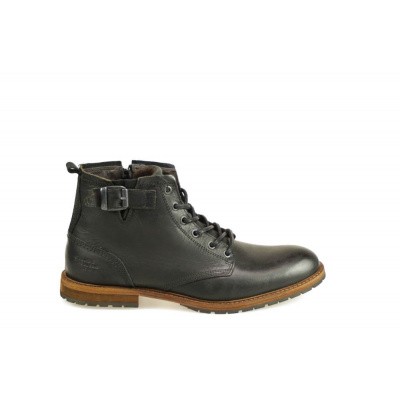Foto van BULLBOXER HEREN HALFHOGE VETERSCHOENEN ZWART 901K50001B