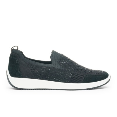 Foto van ARA DAMES INSTAPSCHOENEN ZWART 1254050-10 WOVENSTRETCH SCHWARZ LISSABON 4.0 G