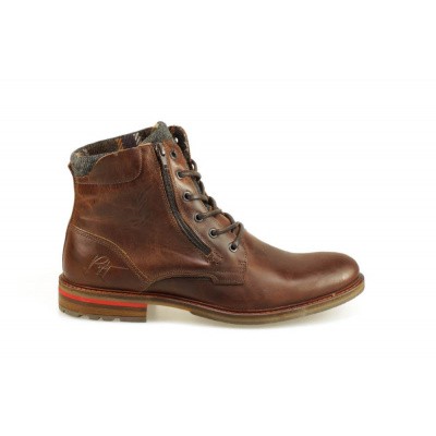 Foto van BULLBOXER HEREN HALFHOGE VETERSCHOENEN BRUIN 791K85479C RBBK