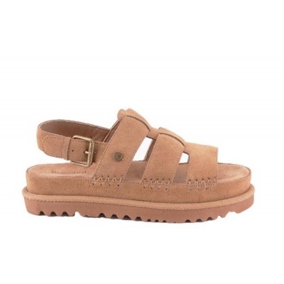 Foto van WARMBAT DAMES SANDALEN BRUIN WENLOCK WOMEN 36WNL 3110 25 COGNAC SUEDE