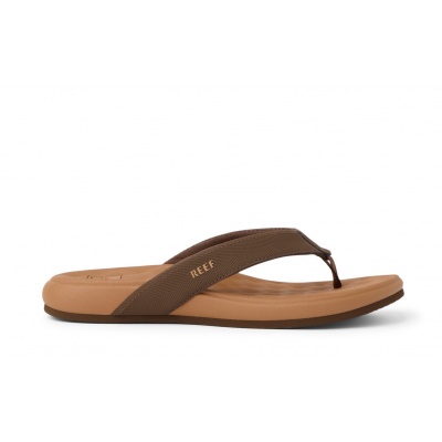 Foto van REEF DAMES SLIPPERS BRUIN CJ8709-61 CUSHION MELODY CHOCOLATE/LION