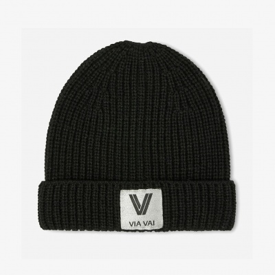 Foto van VIA VAI DAMES MUTSEN ZWART 61100-01-900 WOOL COMBI NERO ZOLA MAE