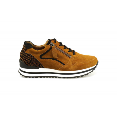 Foto van GABOR DAMES SNEAKERS CAMEL/ZWART 56.526.31