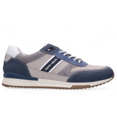 Foto van AUSTRALIAN HEREN SNEAKERS GRIJS 15.1600.07-KE0 FILMON GREY LEATHER GREY-BLUE-WHITE