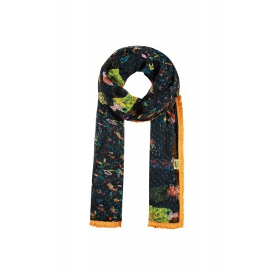 Foto van POM AMSTERDAM SJAAL DONKERBLAUW LUCKY CHARMS DARK BY KATJA