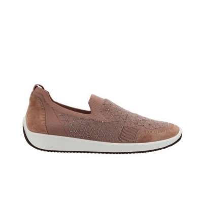 Foto van ARA DAMES INSTAPSCHOENEN BEIGE 1254050-13 WOVENSTRETCH MOUSSE/HEMATITE LISSABON 4.0 G