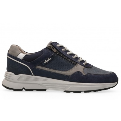 Foto van AUSTRALIAN HEREN SNEAKERS BLAUW 15.1646.02-S02 CONNERY WIDTH H BLUE LEATHER BLUE-GREY