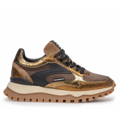 Foto van FLORIS VAN BOMMEL DAMES SNEAKERS GOUD SFW-10127-91-01 GROMMI 03.00 GOLD G