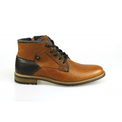 Foto van BULLBOXER HEREN HALFHOGE VETERSCHOENEN BRUIN 870K56088A COBK
