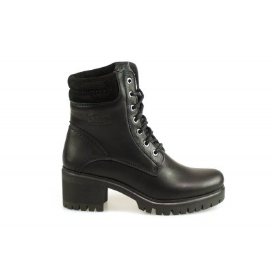 Foto van PANAMA JACK DAMES HALFHOGE VETERSCHOENEN ZWART PHOEBE
