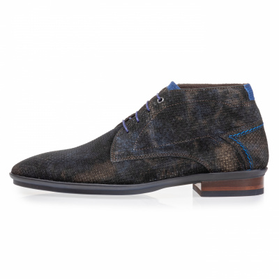 Foto van FLORIS VAN BOMMEL HEREN HALFHOGE VETERSCHOENEN BRONS 20440/24