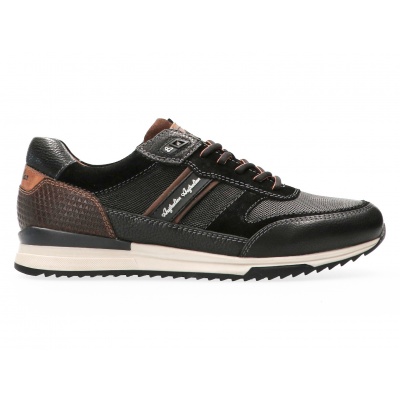 Foto van AUSTRALIAN HEREN SNEAKERS ZWART 15.1600.04-A08 FILMON BLACK LEATHER