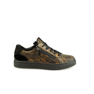 Foto van HASSIA DAMES SNEAKERS BRUIN/ZWART 8-301237-2601