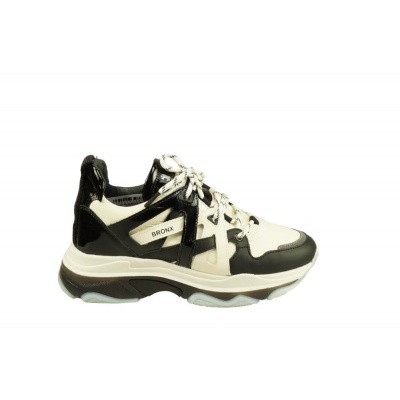 Foto van BRONX DAMES SNEAKERS ZWART/OFF-WHITE BAISLEY