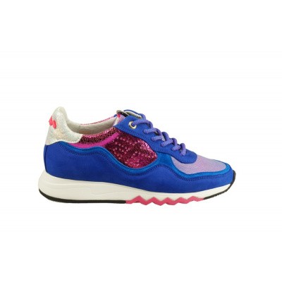 Foto van FLORIS VAN BOMMEL DAMES SNEAKER BLAUW 85265/06
