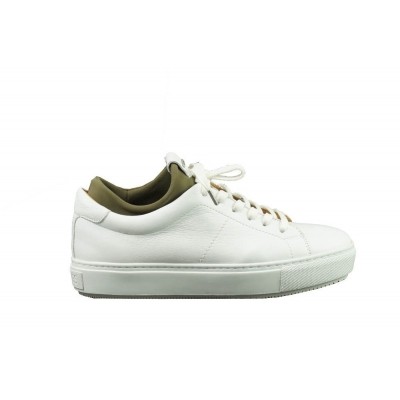 Foto van SHABBIES 101020012 WHITE DARK OLIVE - SNEAKER
