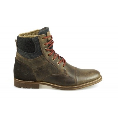 Foto van BULLBOXER HEREN HALFHOGE VETERSCHOENEN BRUIN 565K86929A DBBK