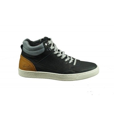 Foto van BULLBOXER HEREN HALFHOGE VETERSCHOENEN ZWART 648K56909B BKCA