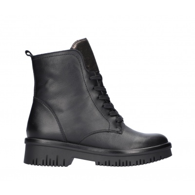 Foto van WALDLAUFER DAMES BOOTS ZWART 934806 203 771 H ALEA VEGA SHINE SCHWARZ ANTHRAZIT