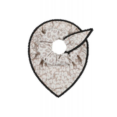 Foto van POM AMSTERDAM SJAAL ECRU LEOPARD SHIMMER ECRU