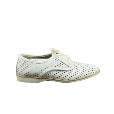 Foto van ROLLIE DAMES VETERSCHOENEN WIT DERBY PUNCH