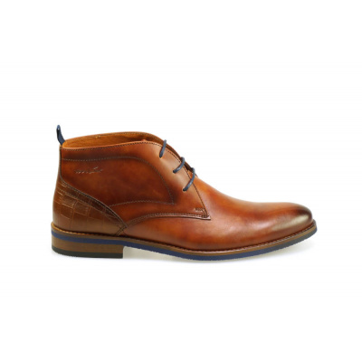 Foto van VAN LIER HEREN HALFHOGE VETERSCHOENEN COGNAC 2055351