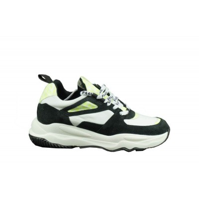 Foto van P448 DAMES SNEAKERS ZWART/WIT LUKE FLUO