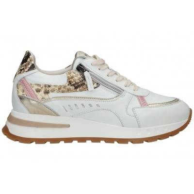 Foto van PIEDI NUDI DAMES SNEAKERS WIT MIRREN 02.02 WHITE SNAKE 