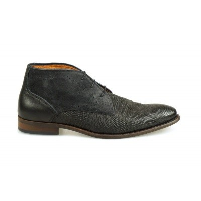 Foto van VAN LIER HEREN HALFHOGE VETERSCHOENEN COMBI ZWART 1859105