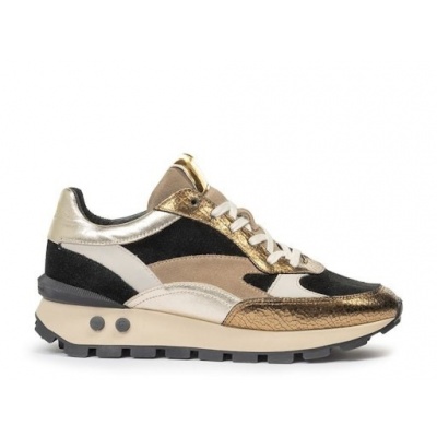 Foto van FLORIS VAN BOMMEL DAMES SNEAKERS GOUD SFW-10098-91-01 BLOKKI 04.00 GOLD G
