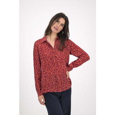 Foto van POM AMSTERDAM BLOUSE ROOD HIDDEN GEMS