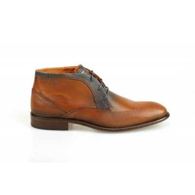 Foto van VAN LIER HEREN HALFHOGE VETERSCHOENEN COGNAC 1859300