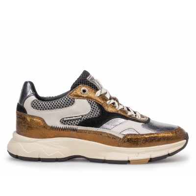 Foto van FLORIS VAN BOMMEL DAMES SNEAKERS BRUIN SFW-10133-92-01 DAYSI 03.09 BRONZ G