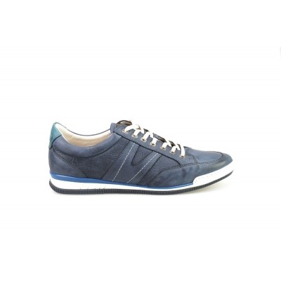 Foto van VAN LIER 7452 278 MIDDENBLAUW NUBUCK - SNEAKER