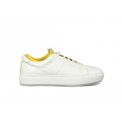 Foto van SHABBIES 101020012 WHITE MUSTARD YELLOW - SNEAKER