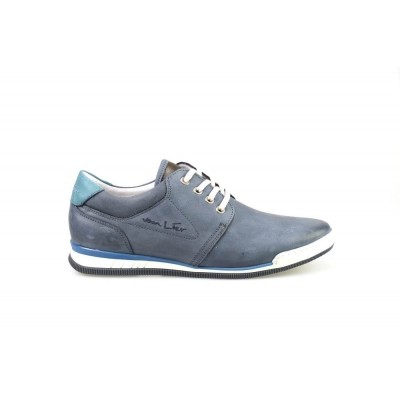 Foto van VAN LIER 7450 278 MIDDENBLAUW NUBUCK - SNEAKER