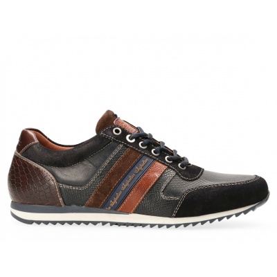 Foto van AUSTRALIAN HEREN SNEAKERS BLAUW 15.1547.01-SIX CAMARO BLUE LEATHER BLUE-TAN-BROWN