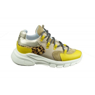 Foto van TORAL DAMES SNEAKERS GEEL MULTICOLOUR 11101
