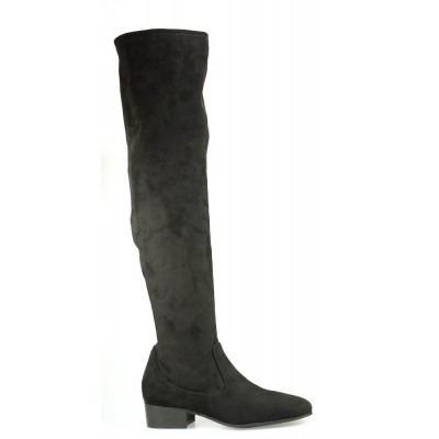 Foto van LAMICA TRENDY STRETCH SUEDE ZWART - LANGE LAARS