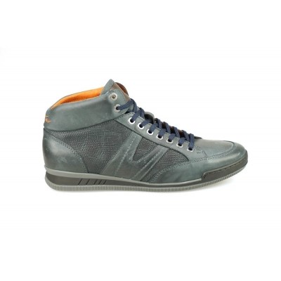 Foto van VAN LIER 7453 176 BLAUW NUBUCK - HALFHOGE VETERSCHOEN