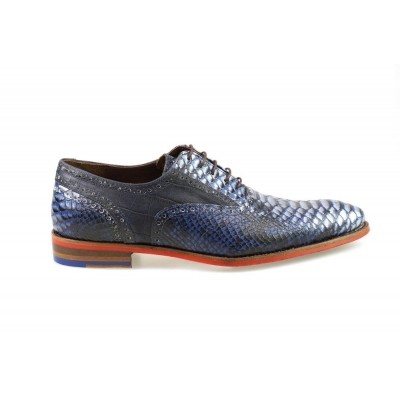 Foto van FLORIS VAN BOMMEL 19104/07 DARKBLUE SNAKE - VETERSCHOEN