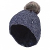 Afbeelding van Heat Holders Ladies turnover cable hat with pom pom navy