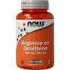 Afbeelding van NOW Arginine & Ornithine 500/250 mg