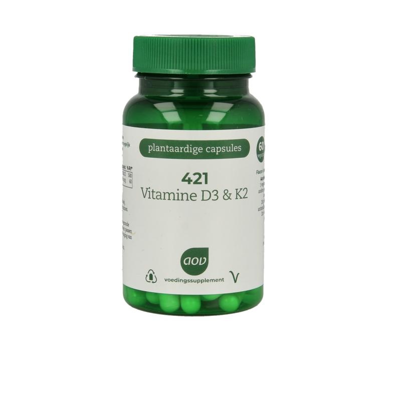 AOV 421 Vitamine D3 & K2 - 60 Vegetarische capsules