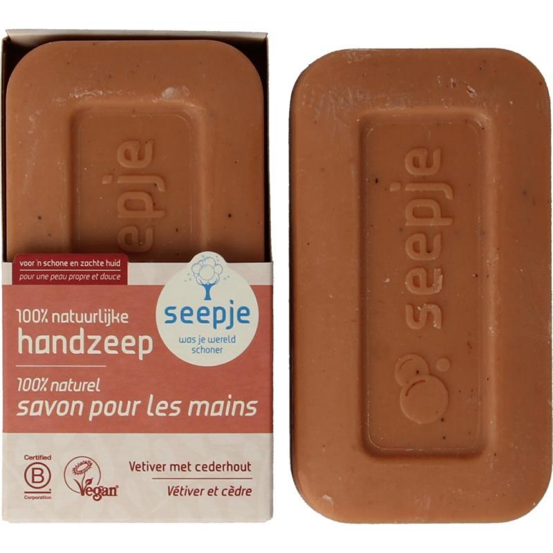Seepje Hand en lichaamszeep vetiver cederhout - 120 gram