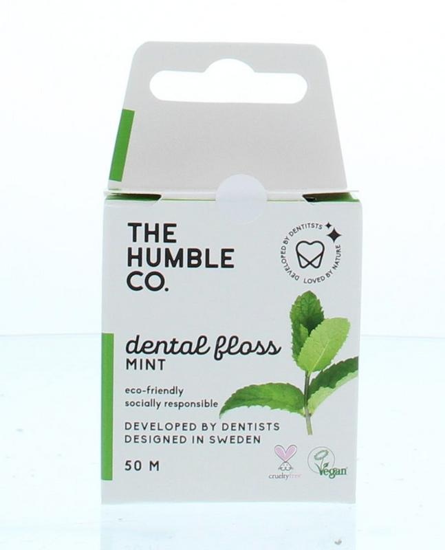 The Humble Co Dental floss fresh mint 50 meter - 1 stuks