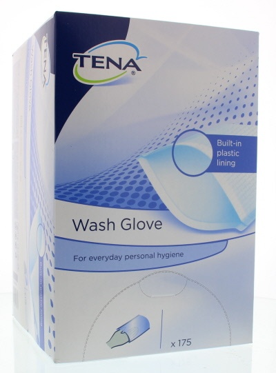 TENA Wash Glove met plasic binnenkant - 175 stuks